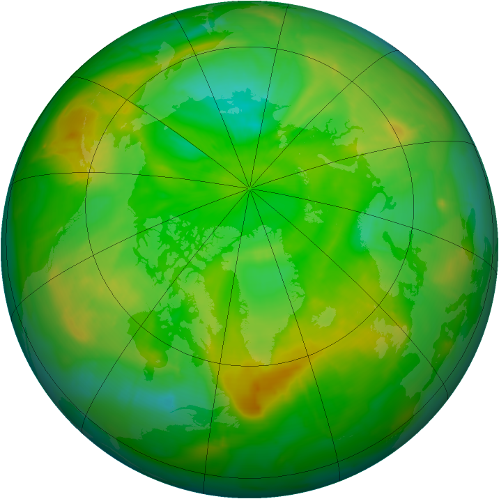 Arctic ozone map for 05 July 2010